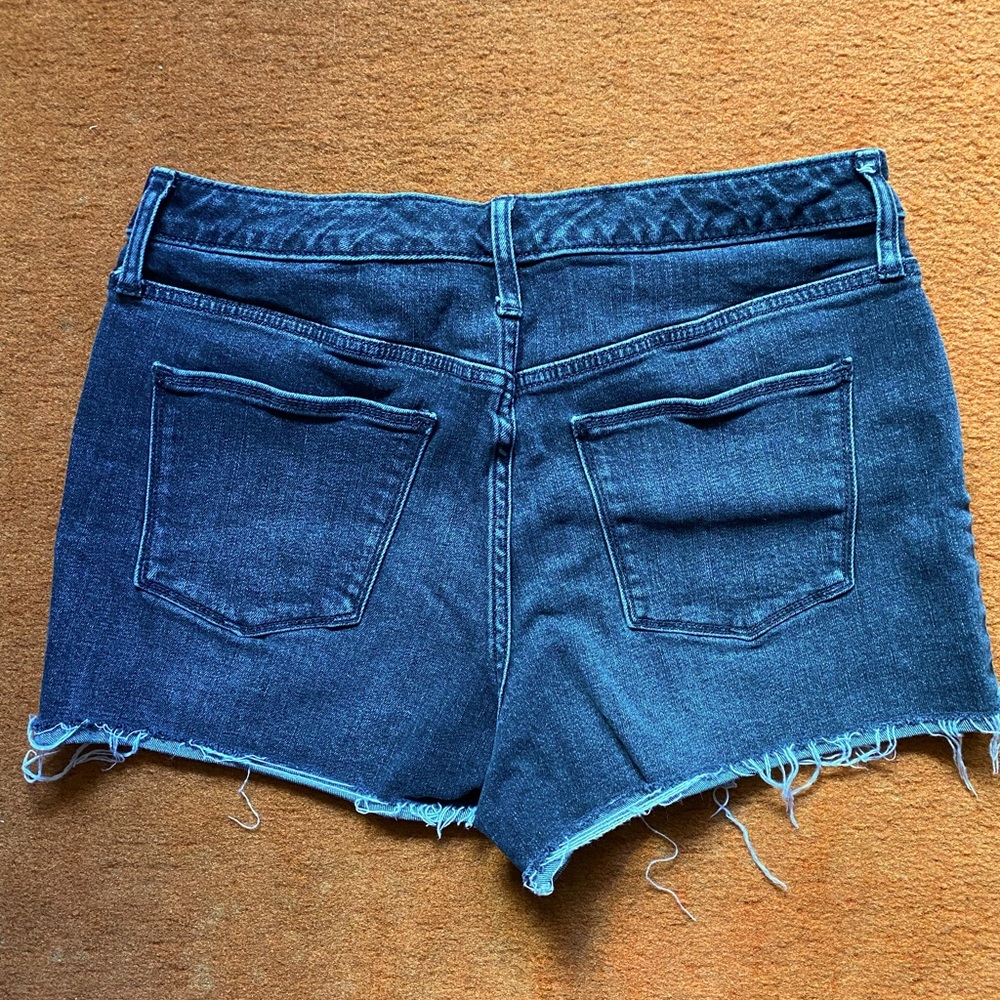 Distressed High Rise Denim Shorts - Picture 2 of 9
